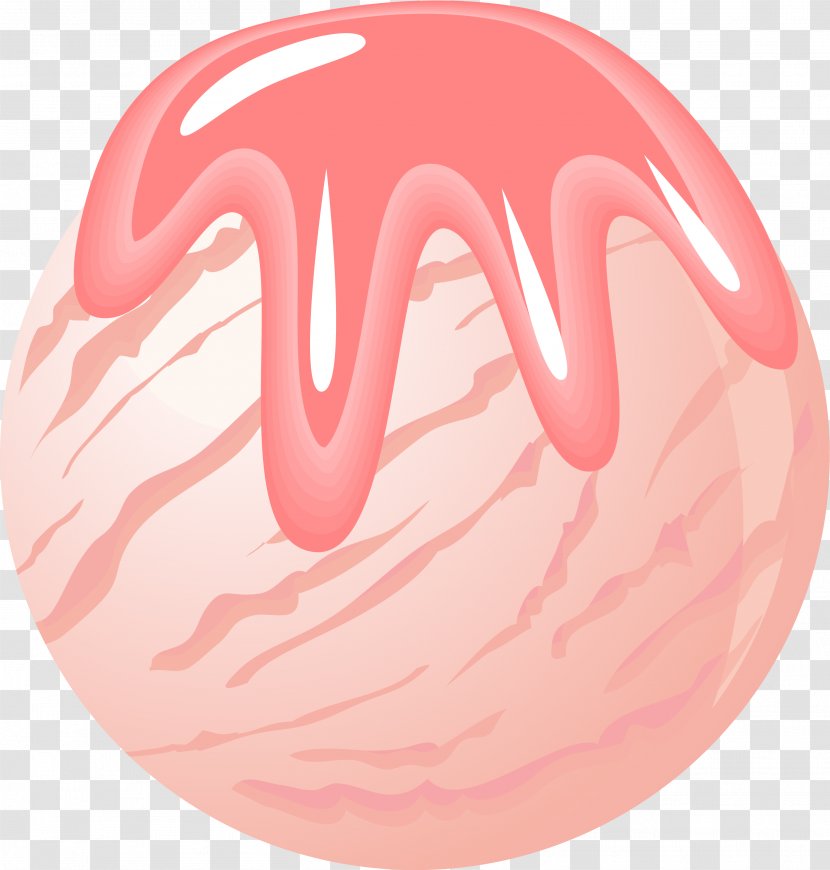 Juice Coconut - Watercolor - Hand Painted Pink Ice Cream Jam Transparent PNG
