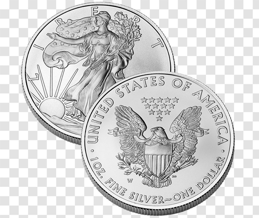 West Point Mint American Silver Eagle Coin - United States - Coins Image Transparent PNG