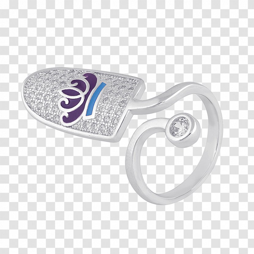 Silver Body Jewellery Ring - Purple Lotus Transparent PNG