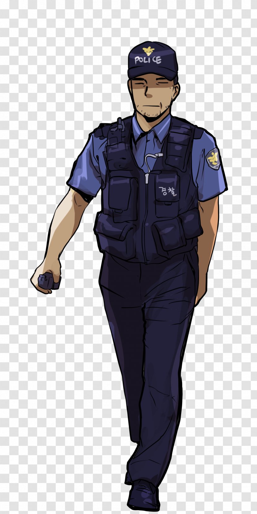 Police Officer Military Uniform Security - Electric Blue Transparent PNG