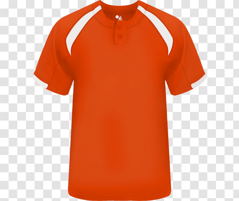 T-shirt Jersey Sleeve Placket - Orange Transparent PNG