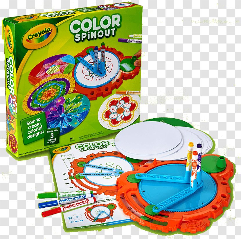 Crayola Color Spinout Marker Art Activity And Tool Spin To Create Erase Mat Drawing Colour - Coloring Book - Powder Transparent PNG