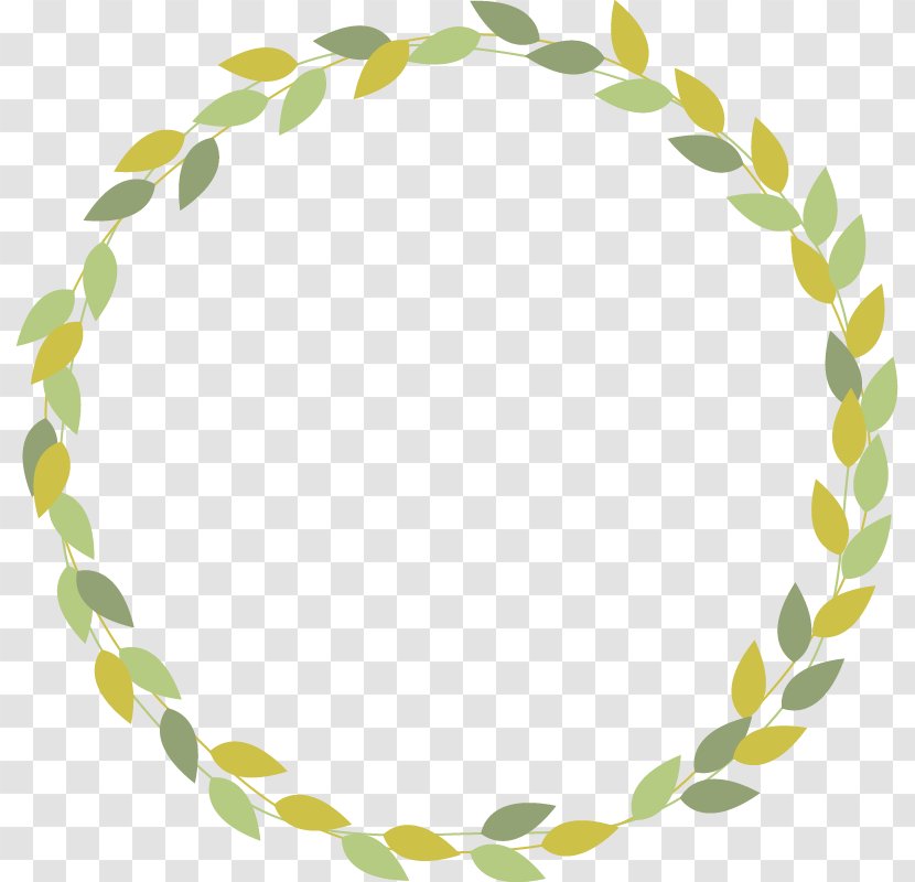 Leaf - Point - Yellow-green Grass Decorative Ring Transparent PNG