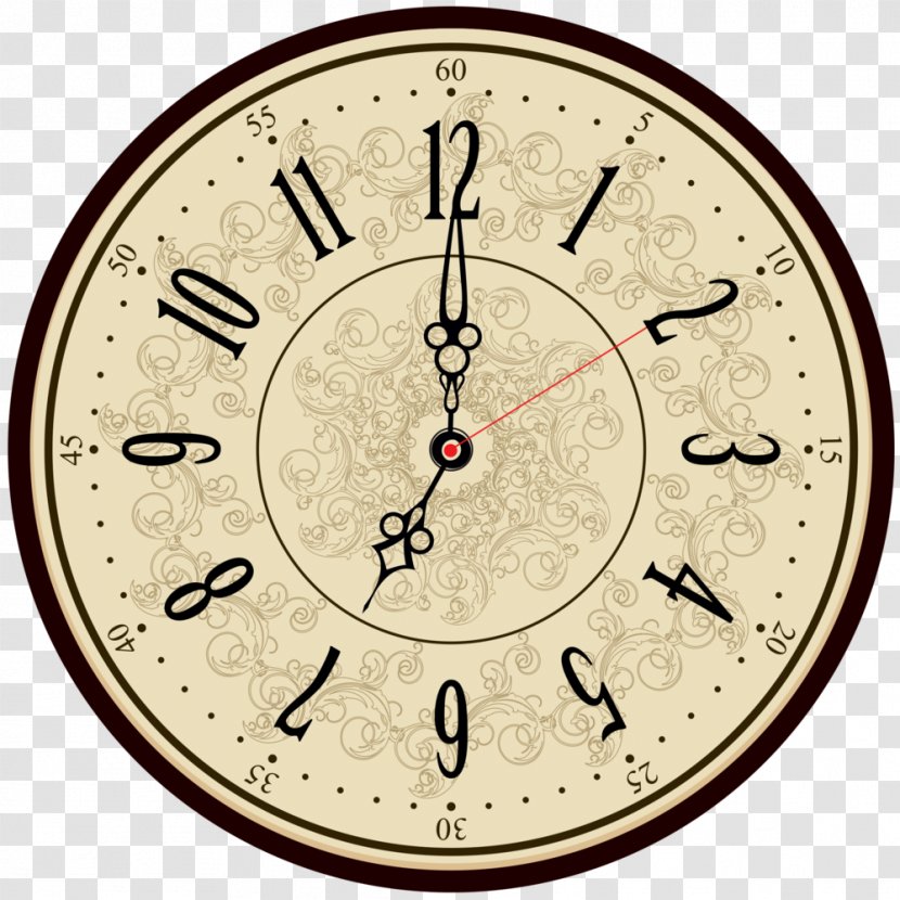 Clock Face Clip Art - Vintage Transparent PNG