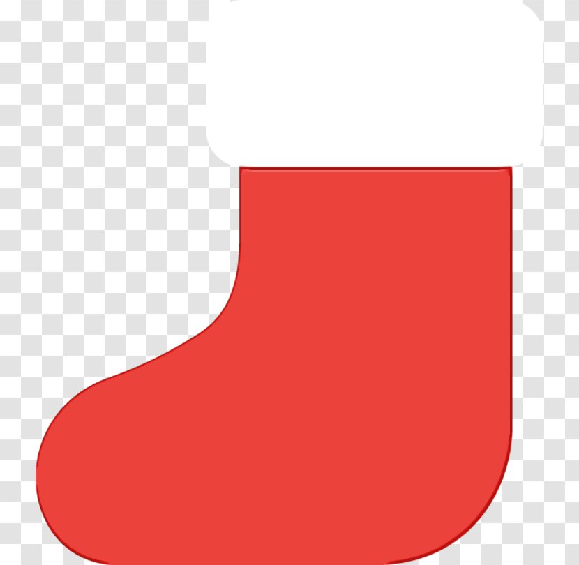 Christmas Stocking - Watercolor - Shoe Carmine Transparent PNG