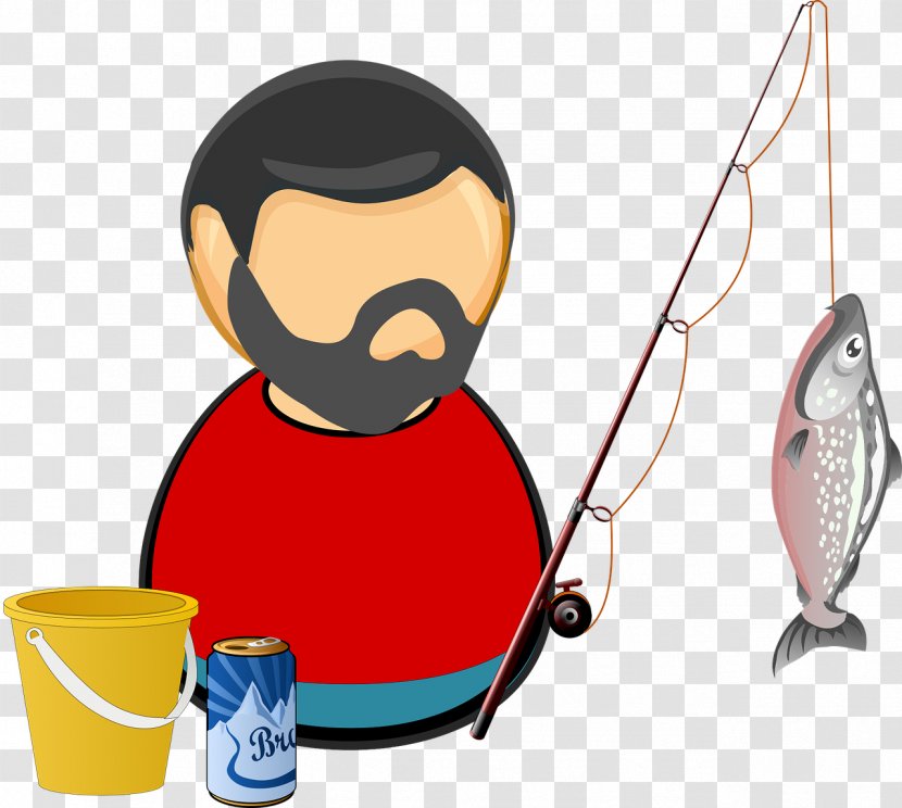 Fisherman Fishing Rods Clip Art - Human Behavior Transparent PNG
