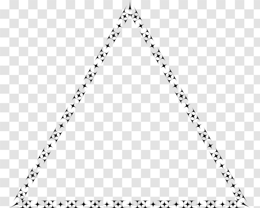 Triangle Clip Art - Black And White Transparent PNG