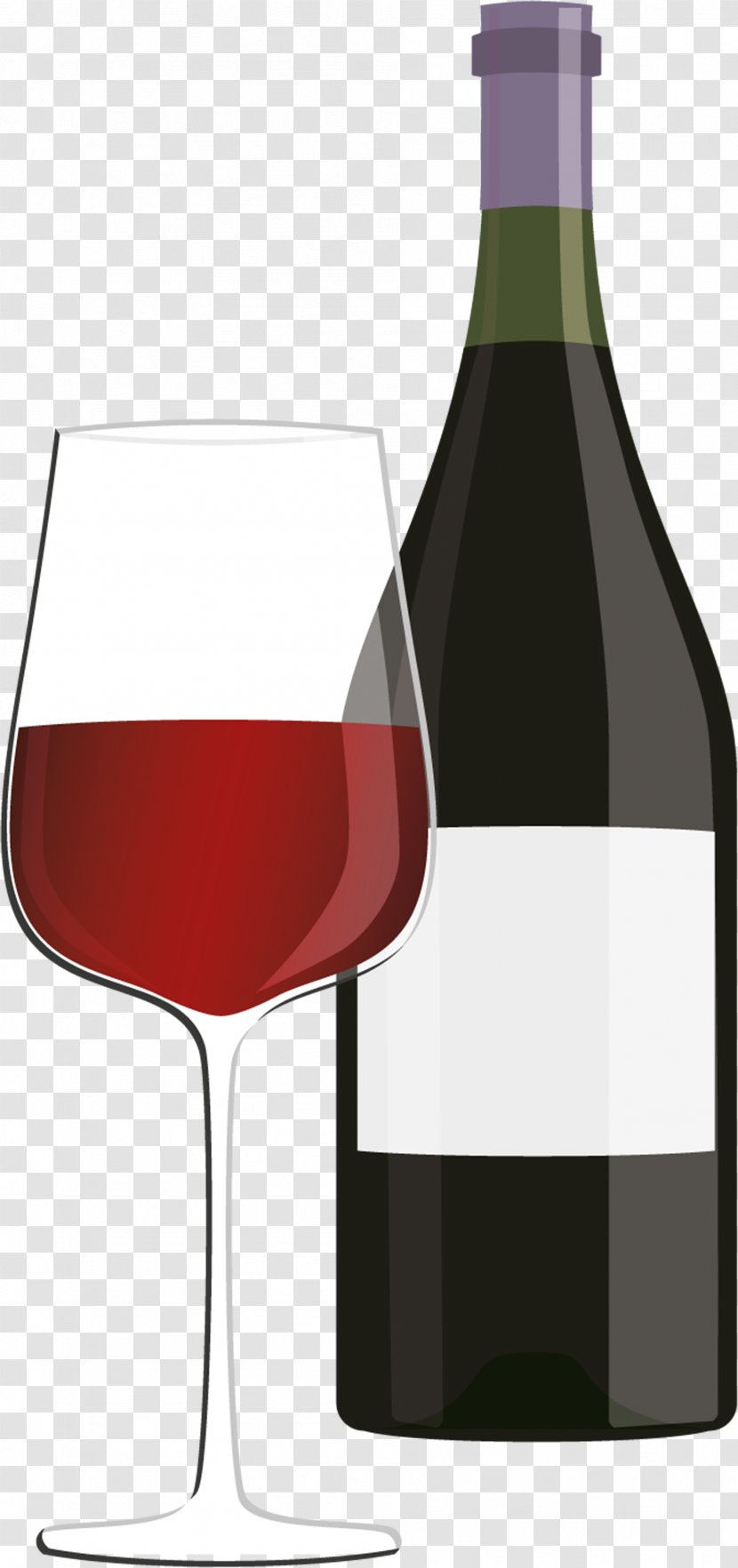 Red Wine Glass Liqueur - Bottle Transparent PNG