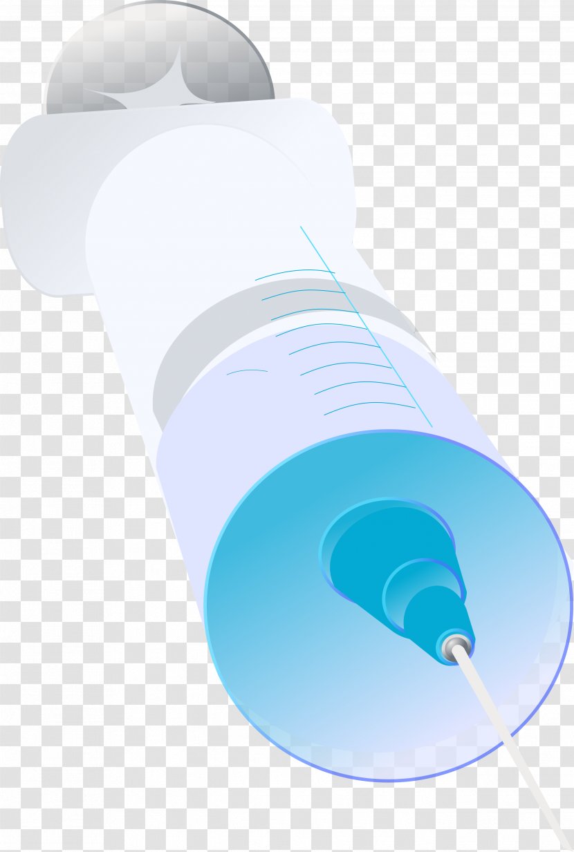 Blue Water Font - Syringe Transparent PNG