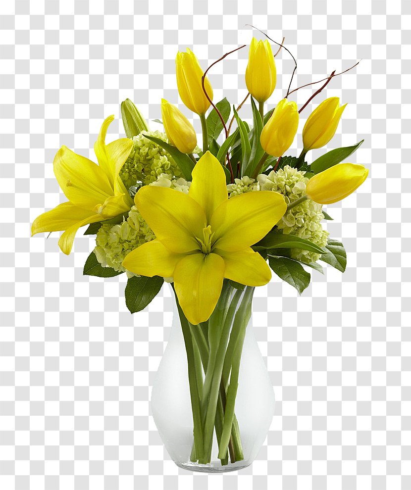Flower Bouquet FTD Companies Tulip Rose - Ftd - Lily Hydrangea Transparent PNG