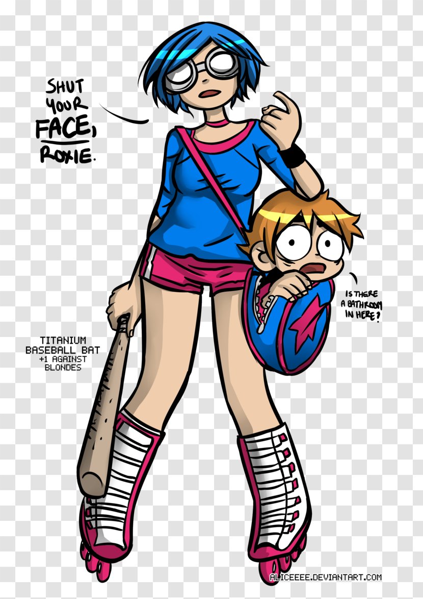 Ramona Flowers Knives Chau Wallace Wells Fan Art - Cartoon - Heart Transparent PNG