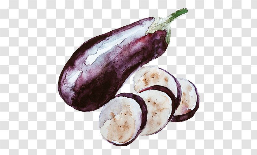 Eggplant Vegetable Purple - Hand-painted Transparent PNG