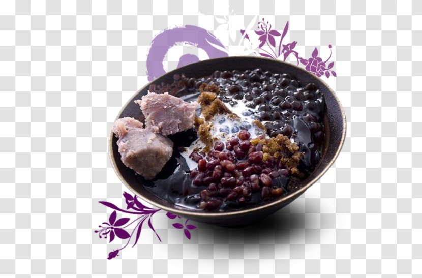 Grass Jelly Taro Ball Meet Fresh Douhua Dish - Lotus Seed Transparent PNG