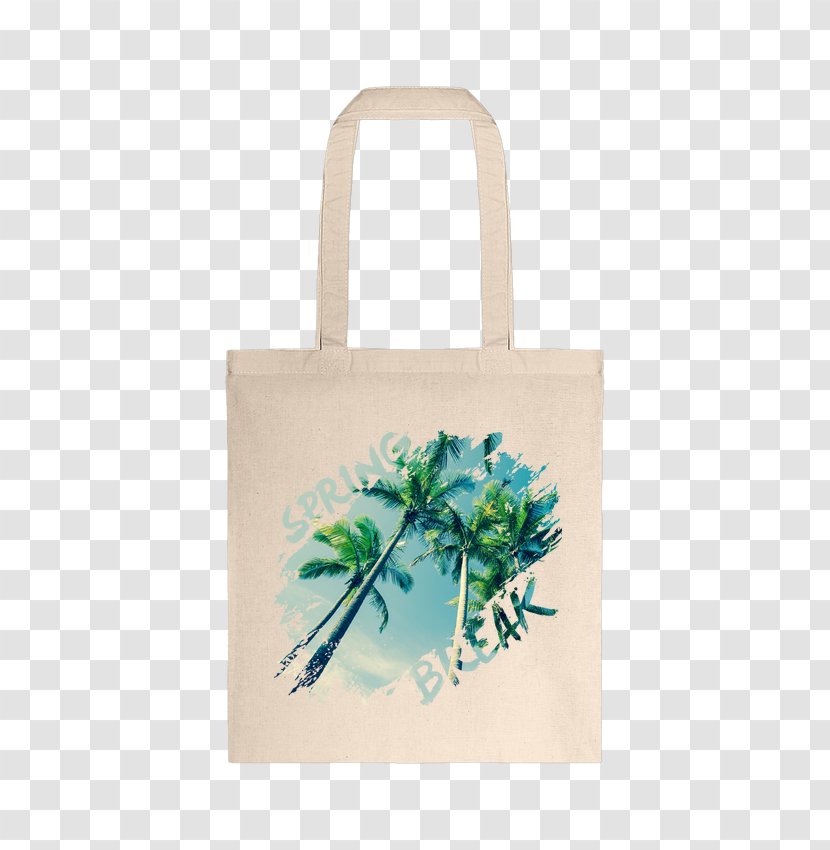 T-shirt Tote Bag Handbag Canvas - Fashion - Spring Break Transparent PNG