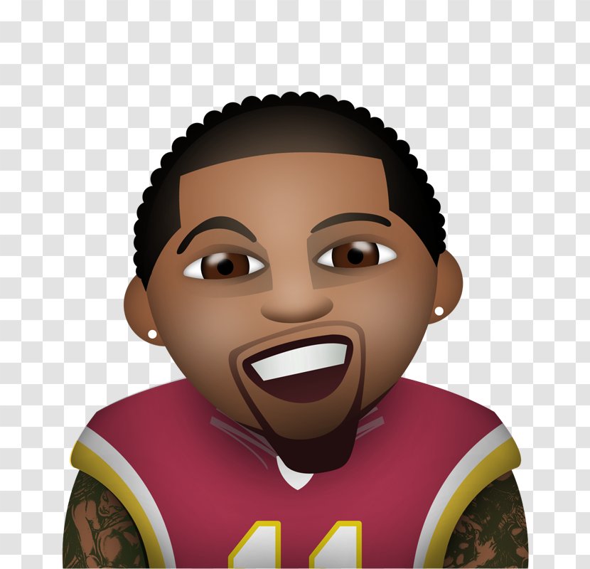 Emoji NFL Black Text Messaging Cincinnati Bengals - Dark Skin - African American Men Transparent PNG