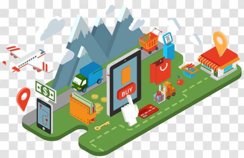 Online Shopping Digital Marketing Infographic E-commerce - Business Transparent PNG