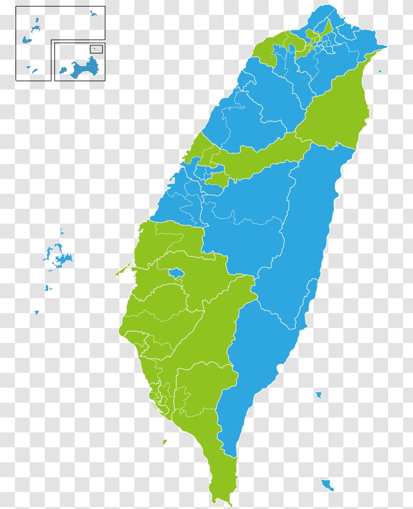 Taiwanese Local Elections, 2018 Taiwan Legislative Election, 2008 Map Presidential 2012 - Electoral Geography Transparent PNG