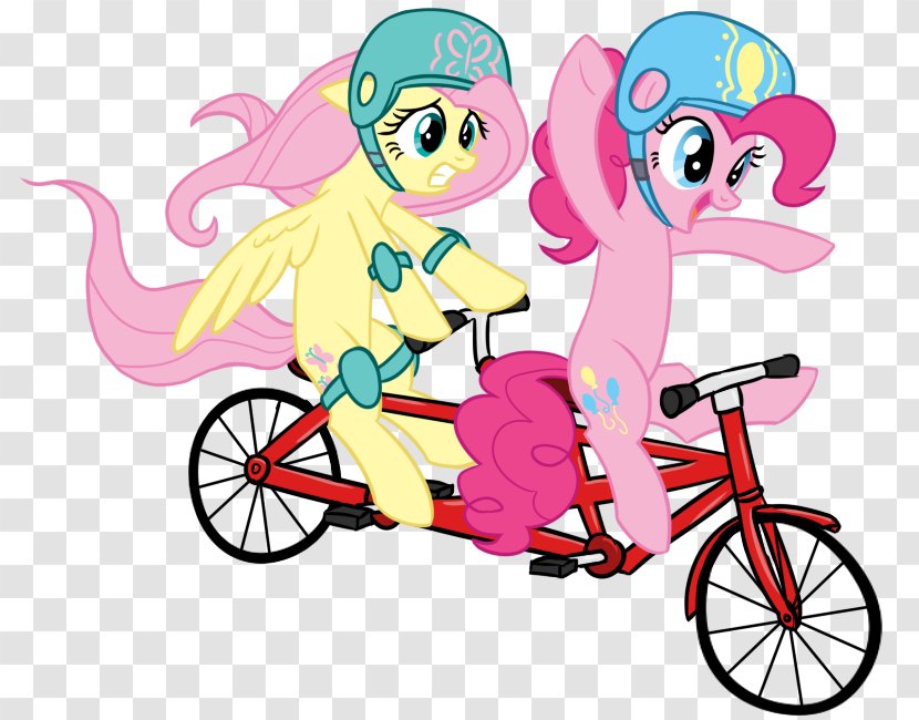 Bicycle Wheels Pinkie Pie Cycling Pony Fluttershy - Vertebrate Transparent PNG