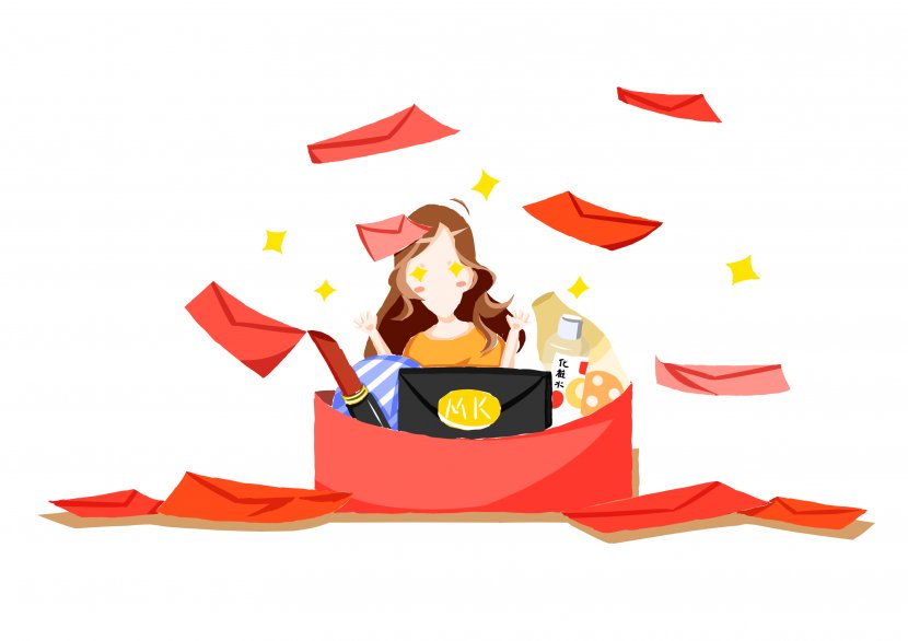 Red Envelope Bag Illustration - Packets, Envelopes, Packets Transparent PNG