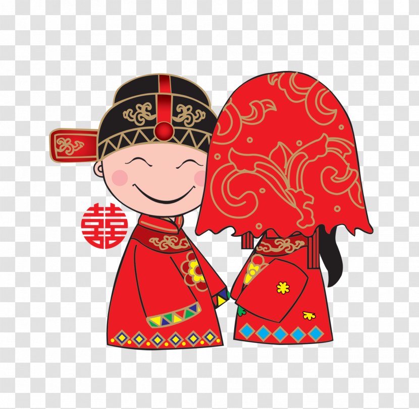Bridegroom U76d6u5934 Chinese Marriage - Cartoon Bride And Groom Transparent PNG