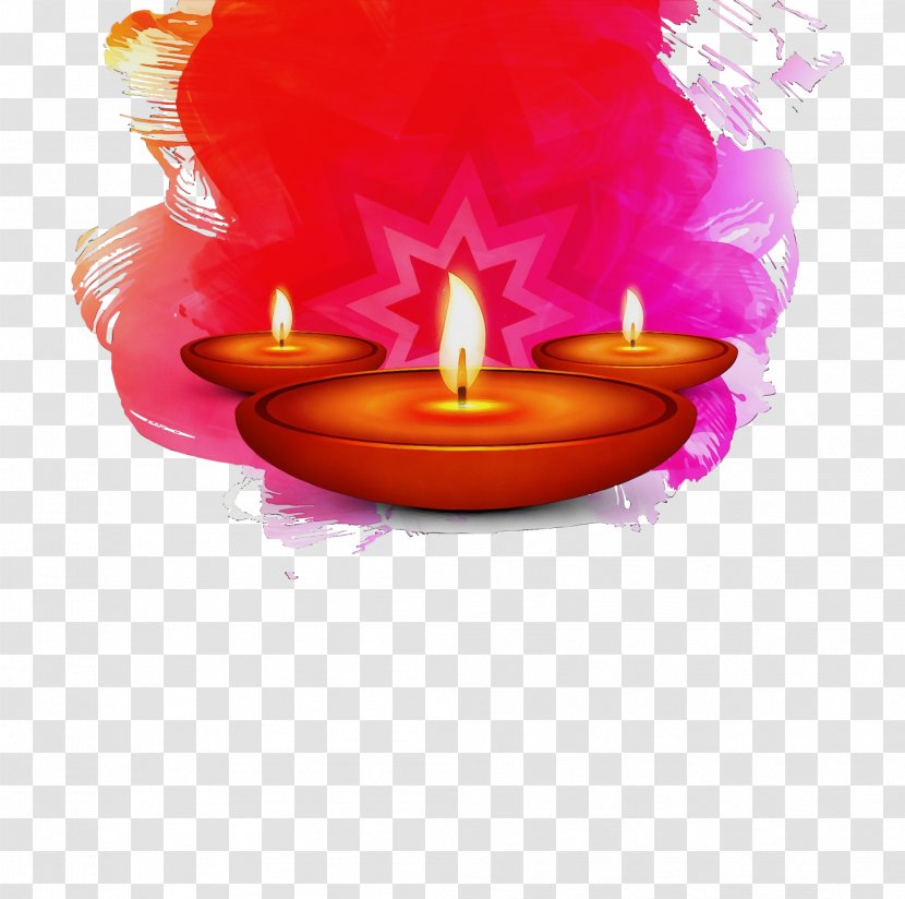 Candle Lighting Flame Oil Lamp Holder - Watercolor - Ritual Petal Transparent PNG