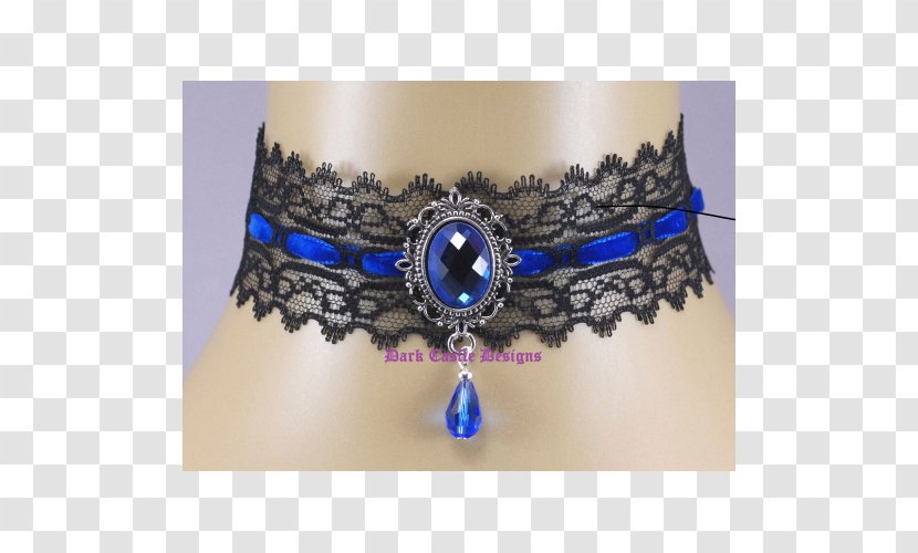 Bracelet Necklace Cobalt Blue Choker Cogset - Glass Transparent PNG