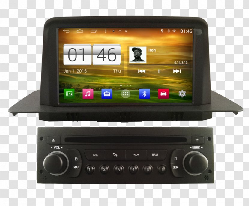 GPS Navigation Systems Peugeot Car Vehicle Audio ISO 7736 - Electronics Transparent PNG