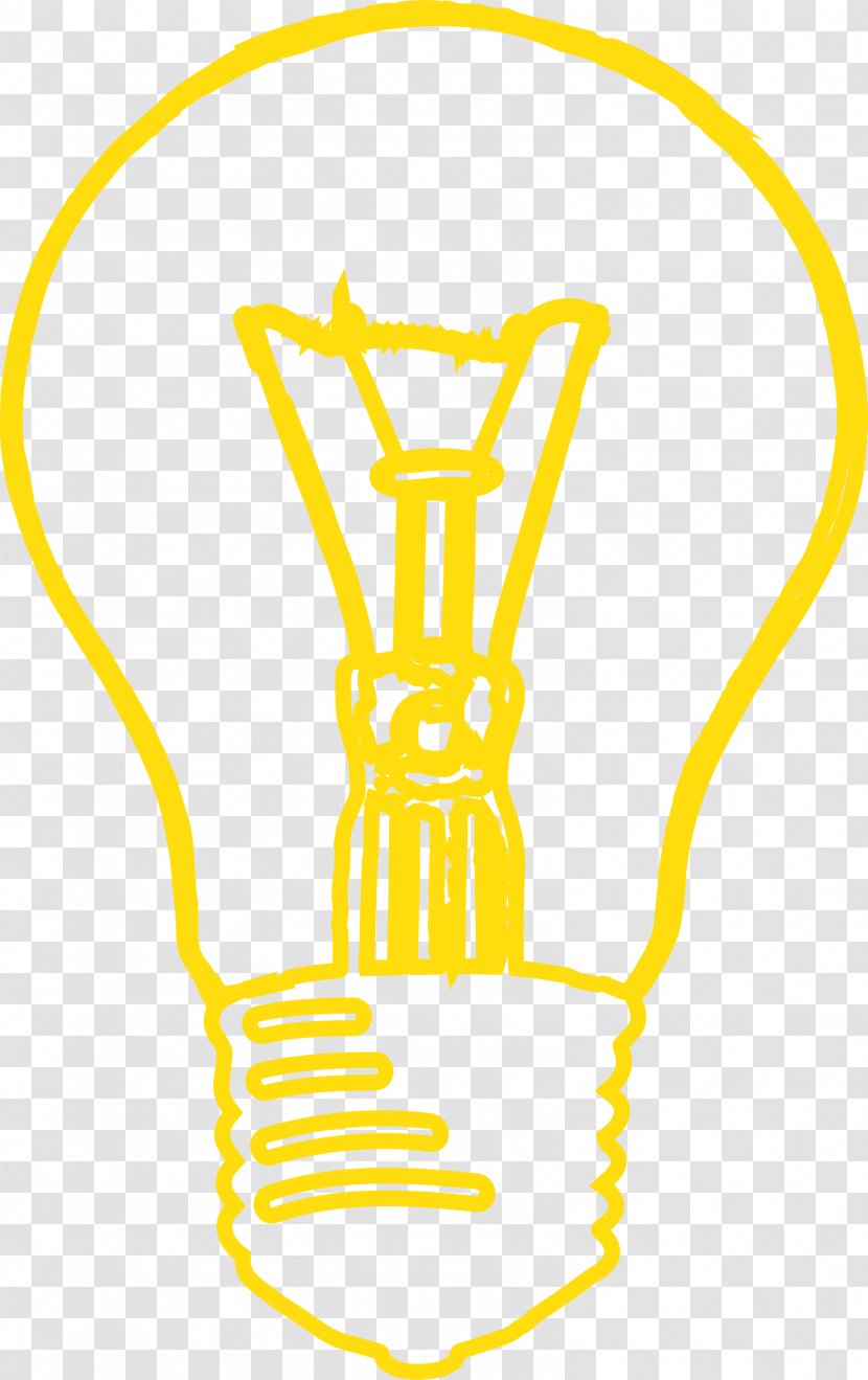Line Art Clip - Shoe - Yellow Light Bulb Transparent PNG