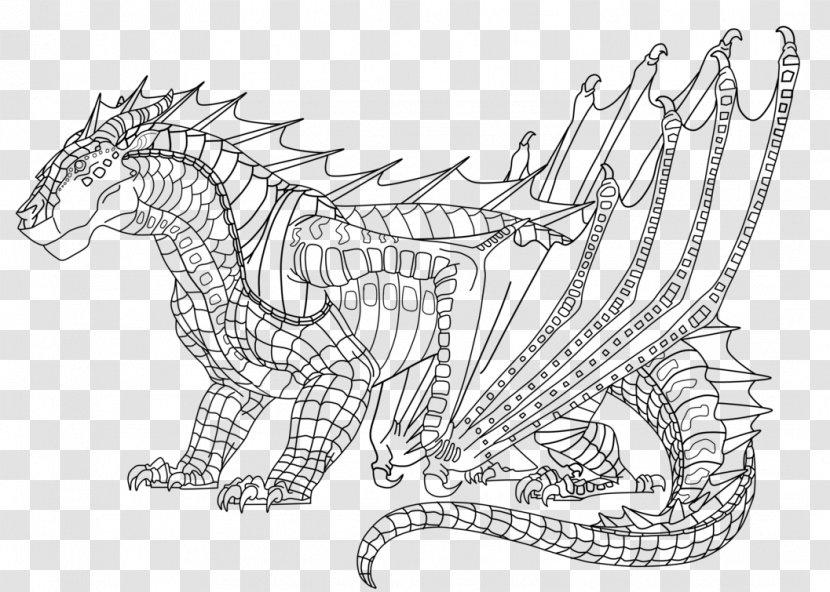Coloring Book Dragon Wings Of Fire Breathing - Mythical Creature - Mud Transparent PNG
