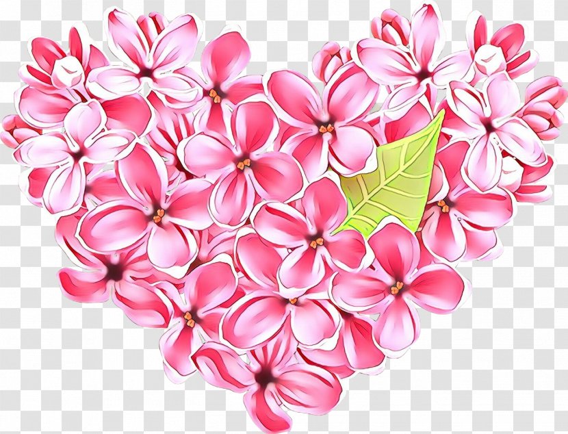 Pink Petal Frangipani Heart Flower - Love Cut Flowers Transparent PNG