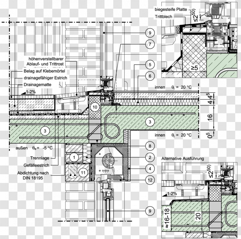 Balcony Technical Drawing Architecture DETAIL - Wc Plan Transparent PNG