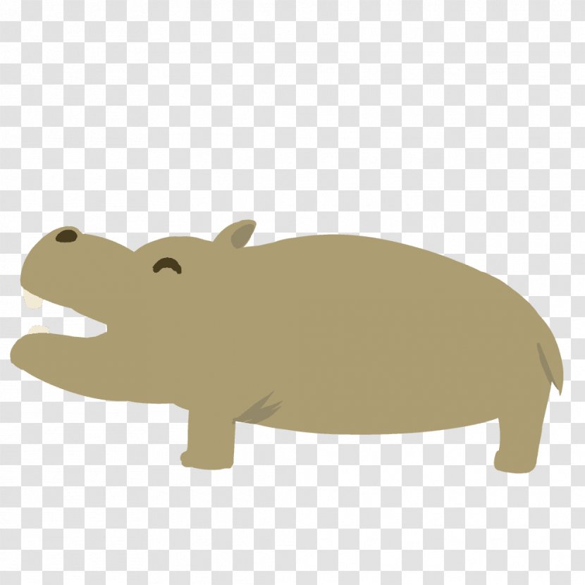 Pig Hippopotamus Animal Mammal - Like - Kaba Transparent PNG