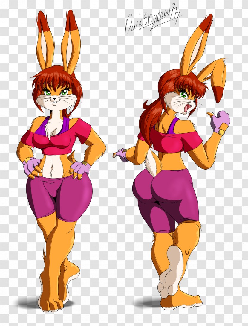 Character Sheet Easter Bunny Cartoon - Frame - Raddish Transparent PNG
