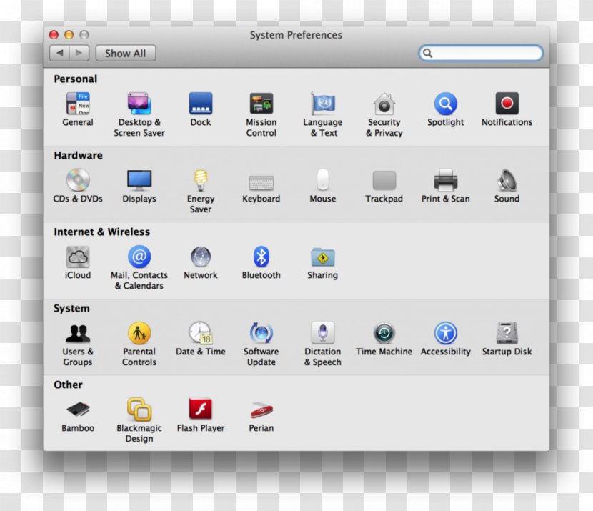 Macintosh Operating Systems Mac OS X Lion MacOS - System Preferences - Apple Transparent PNG
