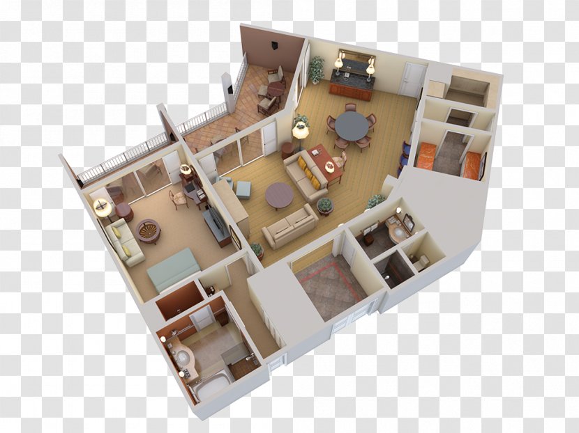 3D Floor Plan Hotel - Mattresse Transparent PNG