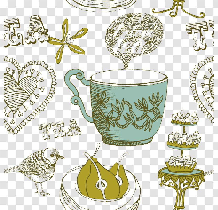 Tea Adobe Illustrator Illustration - Vintage Afternoon Vector Material Transparent PNG