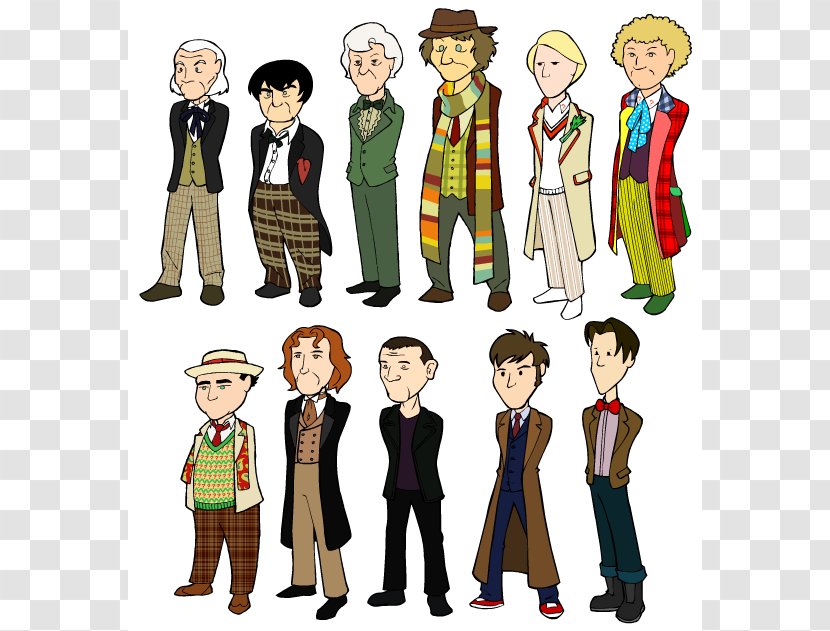 Eleventh Doctor Tenth Cartoon - Silhouette - Doctors Transparent PNG