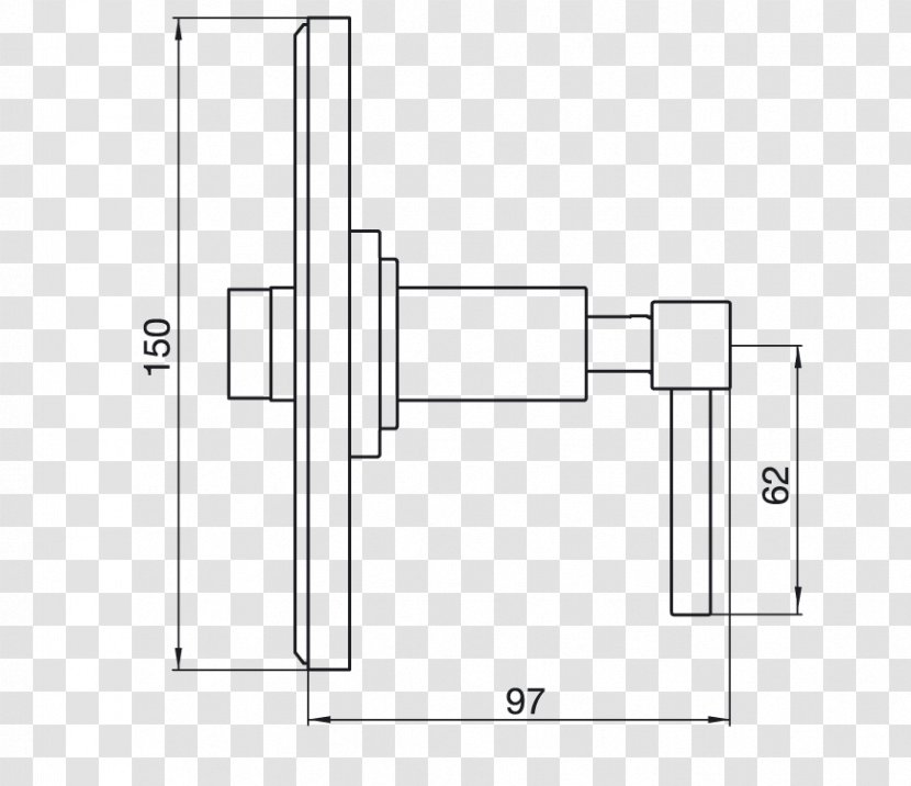 Four-way Valve High Tech Door Handle - Drawing - Set Decorative Transparent PNG