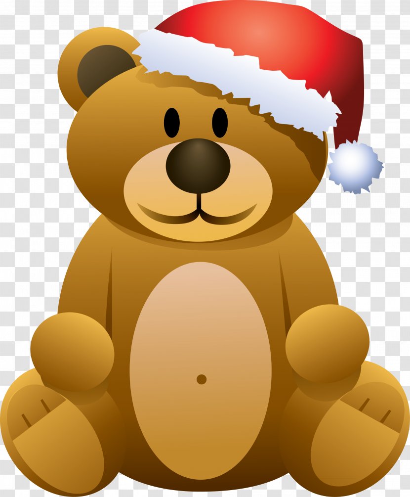 Brown Bear Santa Claus Christmas Clip Art - Tree Transparent PNG
