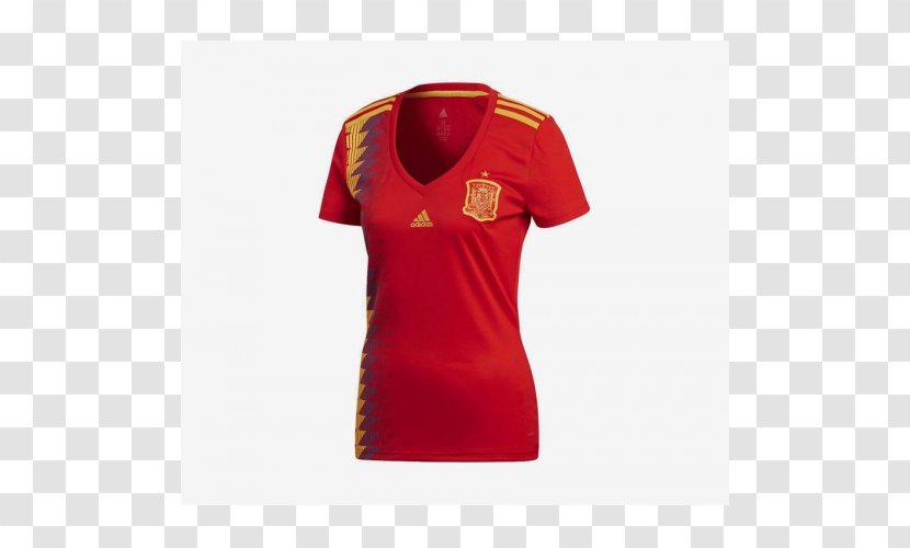 2018 World Cup Spain National Football Team Fifa 17 T Shirt Store Jersey - Neck - Soccer FIFA Design Transparent PNG