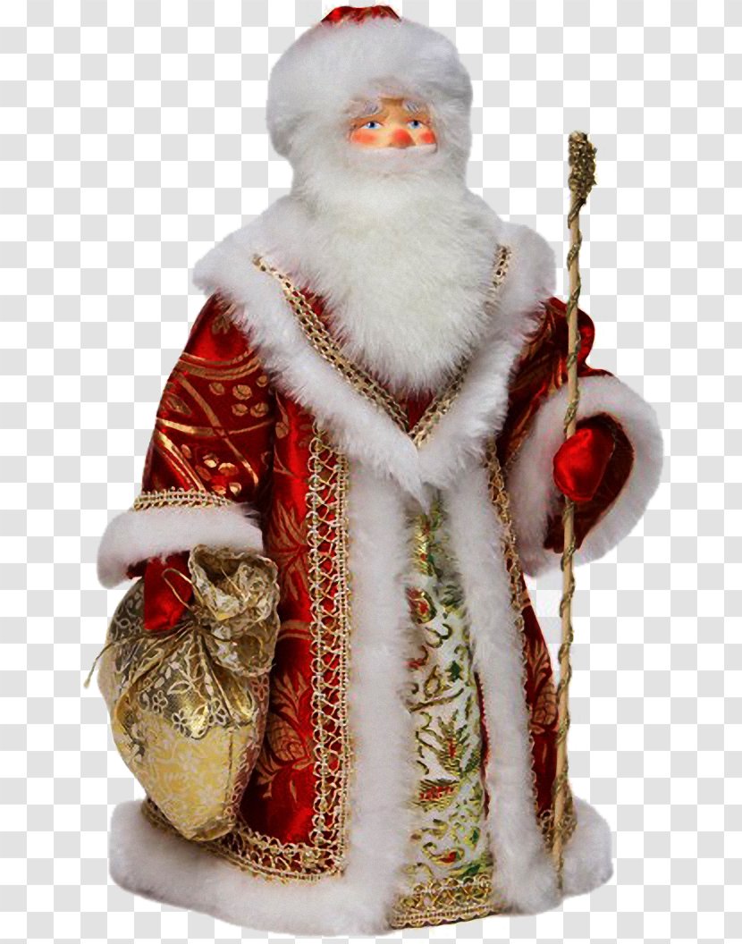 Santa Claus Ded Moroz Snegurochka Christmas Ornament Grandfather - Fictional Character Transparent PNG