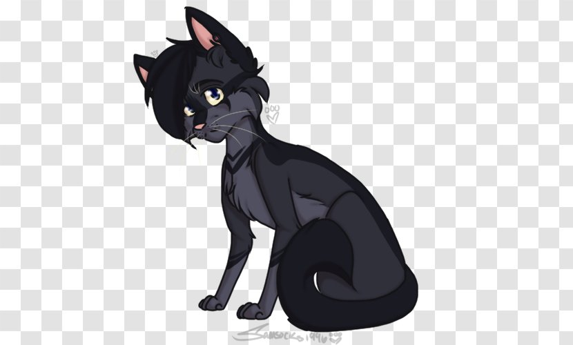 Black Cat Whiskers Cartoon Transparent PNG