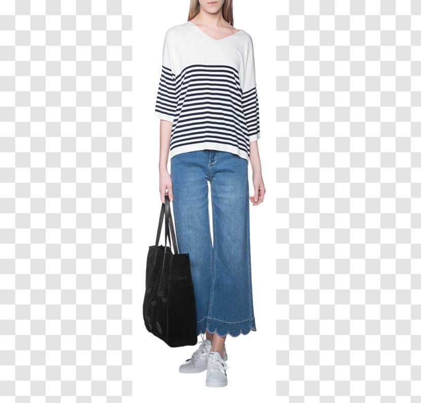 Jeans Shoulder Denim Handbag Sleeve - Electric Blue - Wide Waist. Transparent PNG