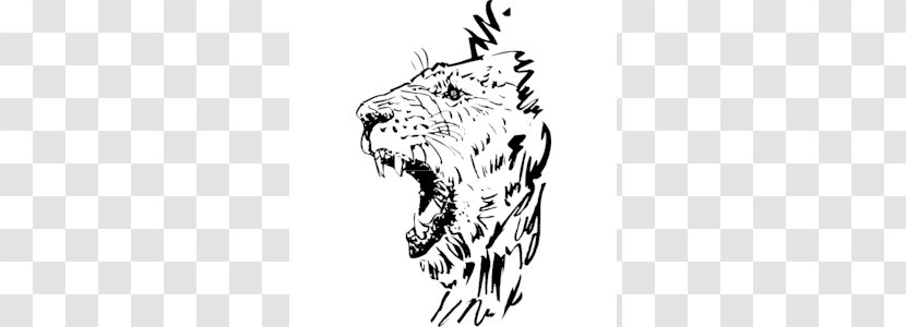 Lion Tiger Roar Clip Art - Watercolor - Cliparts Transparent PNG