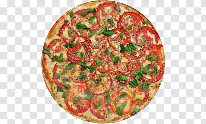 California-style Pizza Sicilian Vegetarian Cuisine Tarte Flambée - Italian Food - Marguerita Transparent PNG