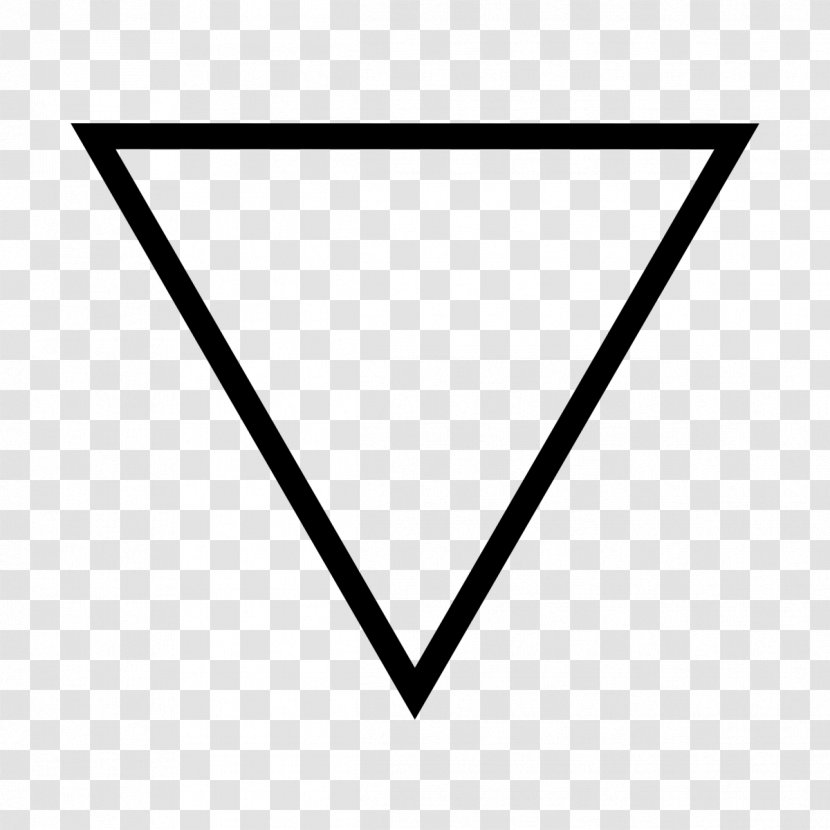 Water Alchemical Symbol Classical Element Alchemy - Triangle Transparent PNG