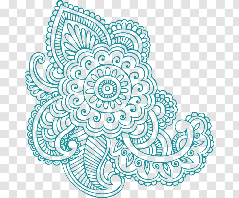 Mehndi Henna Tattoo Paisley - Flower - Intensive Course In Telugu Transparent PNG