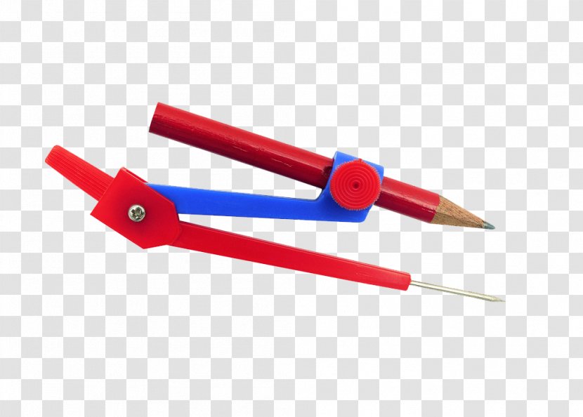 Compass Learning Ruler - Red - Pencil Compasses Transparent PNG