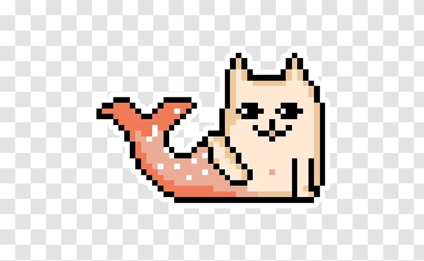 Pixel Art Siamese Cat Kitten Transparent PNG