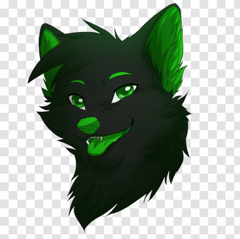 Puppy Whiskers Dog Black Wolf Drawing - Green - Spirit Transparent PNG